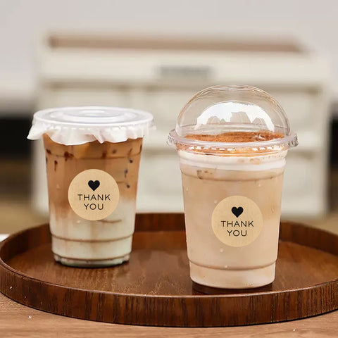 Sluitsticker Kraft Thank You -  25mm - Sticker-Etiket- 500 stuks