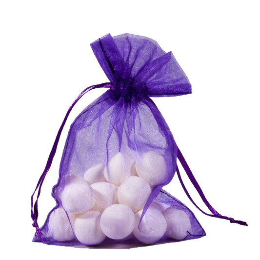 Paars organza zakje aanbieding