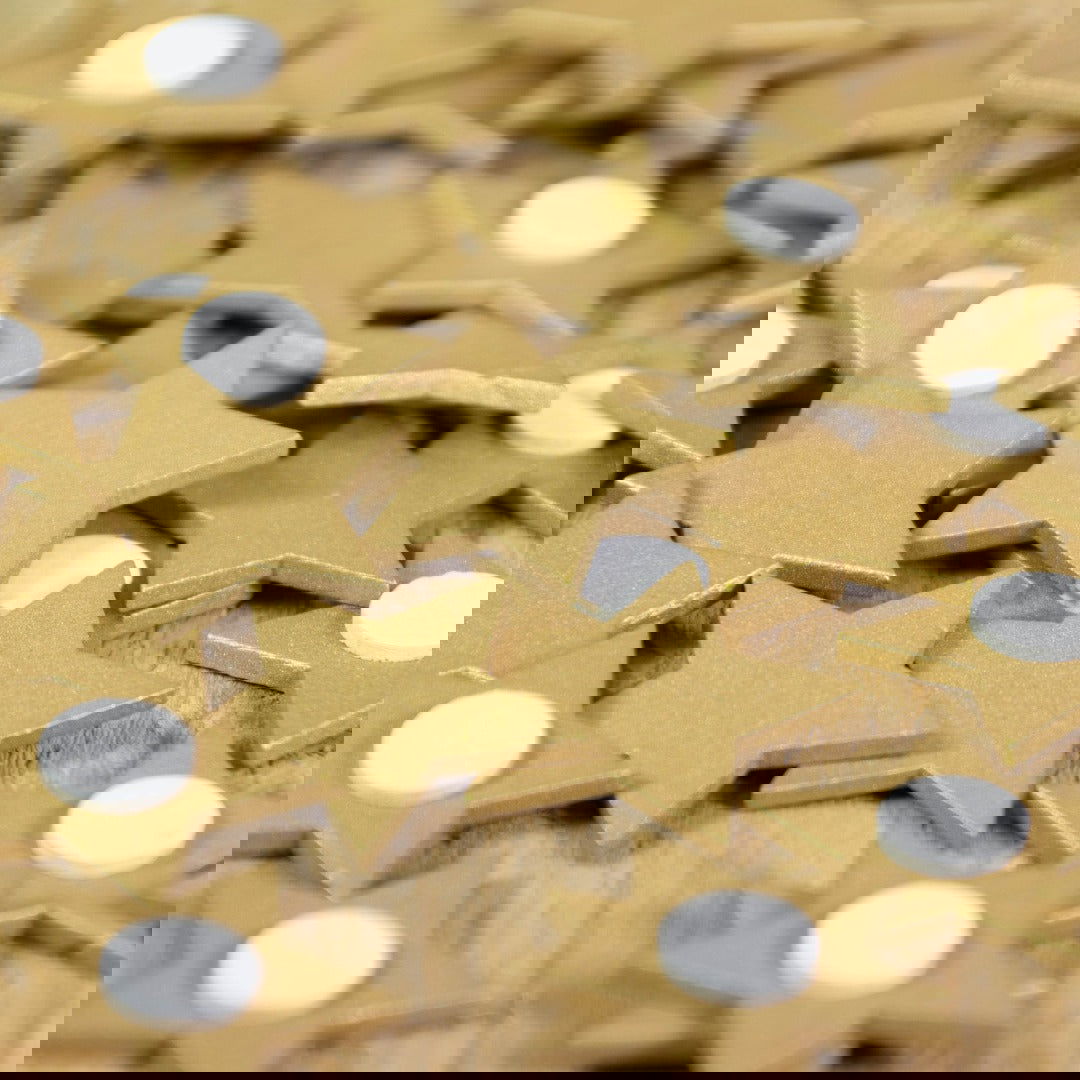 Plakdeco Sterretje goud - Kadopapier.net