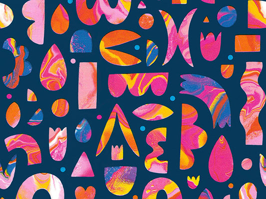 LAVA - Inpakpapier op rol – 50 cm x 100 m – 80 g/m² – FSC Mix – kleurrijk design