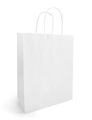 Papieren Draagtas Wit | 50 stuks