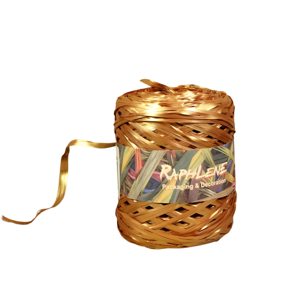 Synthetische Raffia Koper - Kadopapier.net