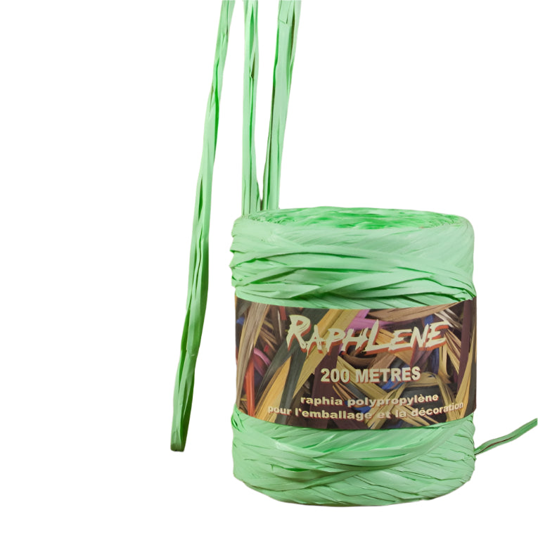Synthetische raffia Mintgroen - Kadopapier.net