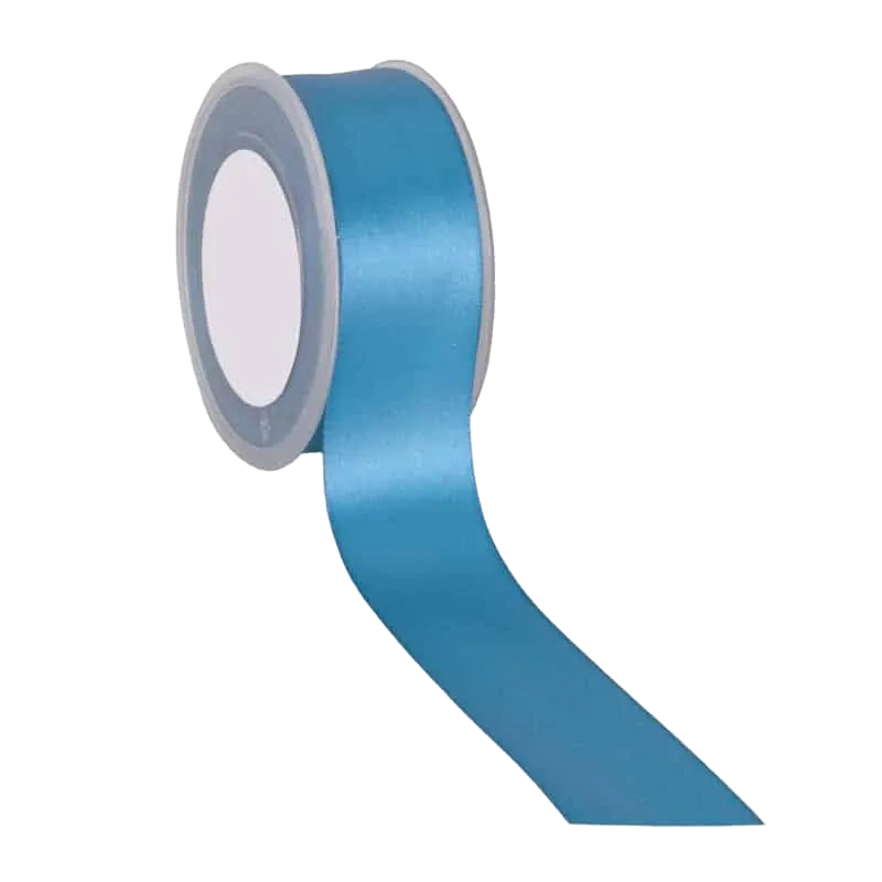 Turquoise Satijnlint 3-38mm / 25-50m - Kadopapier.net