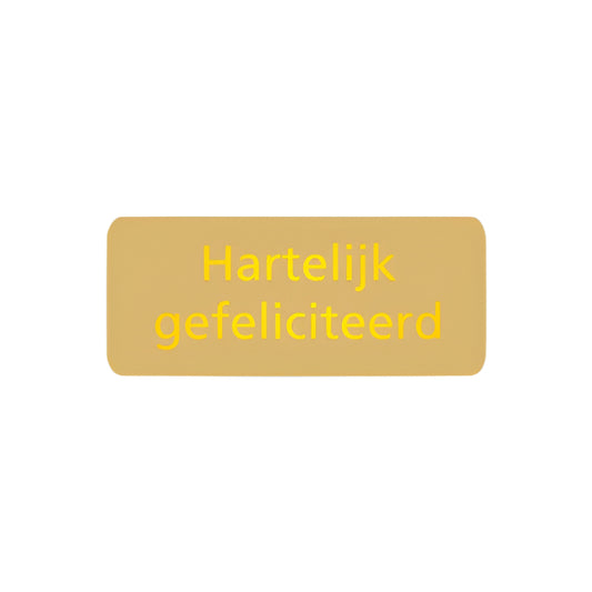Wensetiketten HG Goud Rechthoek - Kadopapier.net
