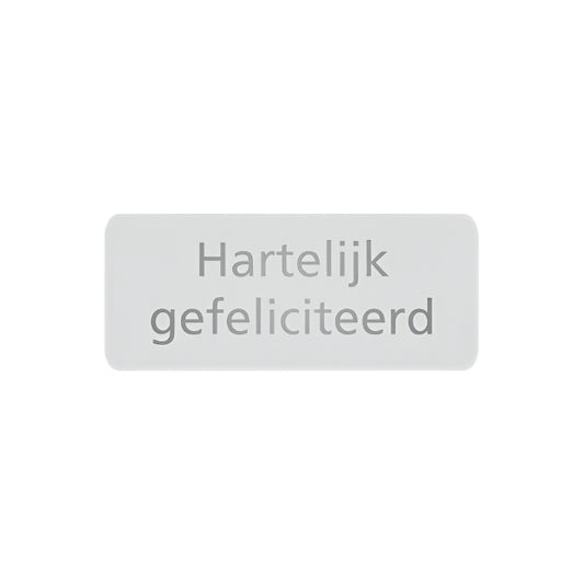 Wensetiketten HG Zilver rechthoek - Kadopapier.net