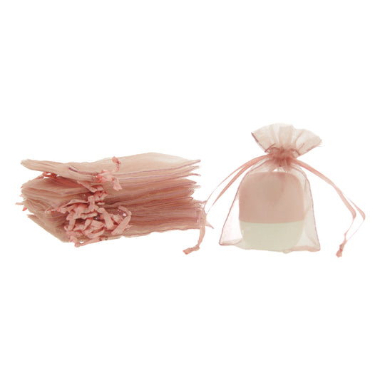 Oud roze organza zakje