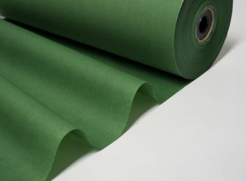 Donkergroene Vloeipapier Rol - 50cm of 75cm Breed, Voedselveilig, 530 Meter Lang