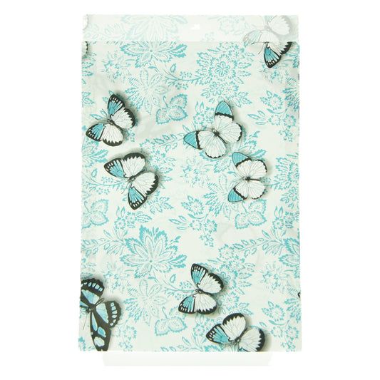 Cadeauzakje vlinders turquoise