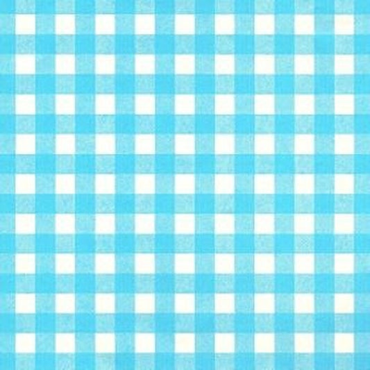 Inpakpapier met lichtblauwe ruiten - Kadopapier.net