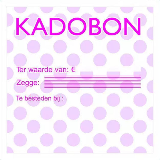 Gift voucher with Fuchsia Dot