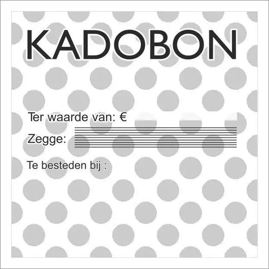 Gift voucher with Black Dot