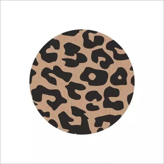 Wensetiket Panterprint Kraft -Sticker-Etiket-