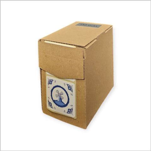 Sluitzegel – delfts blauw – Molen – 250 stuks - Sticker - Etiket