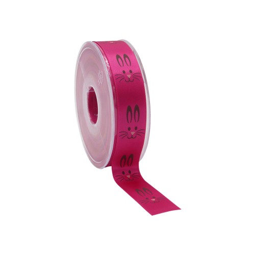 Yellow Easter Ribbon with Bunnies 22mm x 25m